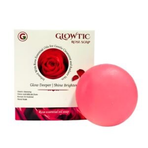 Glowtic Rose Soap with pure rose essential oils for glowing skin