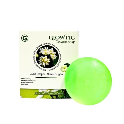 Glowtic Jasmine Soap bar natural jasmine scented soap for glowing skin and everyday cleansing