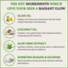 Glowtic aloe vera soap ingredients benefits with aloe vera extract for soothing and moisturizing skin