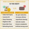 Glowtic Lemon Soap vs regular soap comparison for skin brightening oil control and deep cleansing.